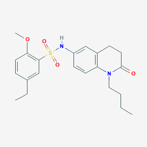 N-(1-butyl-2-oxo-1,2,3,4-tetrahydroquinolin-6-yl)-5-ethyl-2-methoxybenzene-1-sulfonamide