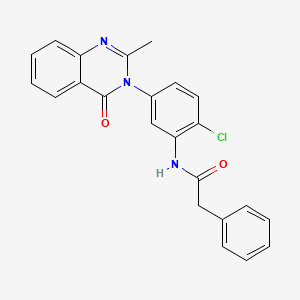molecular formula C23H18ClN3O2 B6513414 N-[2-chloro-5-(2-methyl-4-oxo-3,4-dihydroquinazolin-3-yl)phenyl]-2-phenylacetamide CAS No. 899757-72-3