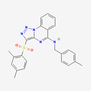 B6513518 3-(2,4-dimethylbenzenesulfonyl)-N-[(4-methylphenyl)methyl]-[1,2,3]triazolo[1,5-a]quinazolin-5-amine CAS No. 872197-23-4
