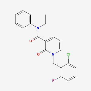 molecular formula C21H18ClFN2O2 B6513545 1-[(2-chloro-6-fluorophenyl)methyl]-N-ethyl-2-oxo-N-phenyl-1,2-dihydropyridine-3-carboxamide CAS No. 941903-35-1