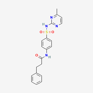 molecular formula C20H20N4O3S B6513553 N-{4-[(4-methylpyrimidin-2-yl)sulfamoyl]phenyl}-3-phenylpropanamide CAS No. 349431-96-5