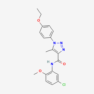 molecular formula C19H19ClN4O3 B6513568 N-(5-chloro-2-methoxyphenyl)-1-(4-ethoxyphenyl)-5-methyl-1H-1,2,3-triazole-4-carboxamide CAS No. 866872-62-0