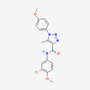 molecular formula C18H17ClN4O3 B6513596 N-(3-chloro-4-methoxyphenyl)-1-(4-methoxyphenyl)-5-methyl-1H-1,2,3-triazole-4-carboxamide CAS No. 866896-31-3