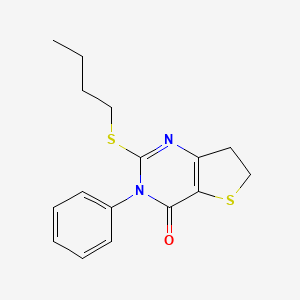 2-(butylsulfanyl)-3-phenyl-3H,4H,6H,7H-thieno[3,2-d]pyrimidin-4-one