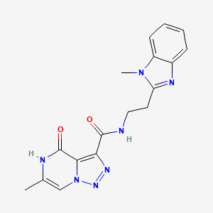 6-methyl-N-[2-(1-methyl-1H-1,3-benzodiazol-2-yl)ethyl]-4-oxo-4H,5H-[1,2,3]triazolo[1,5-a]pyrazine-3-carboxamide