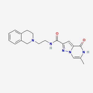 6-methyl-4-oxo-N-[2-(1,2,3,4-tetrahydroisoquinolin-2-yl)ethyl]-4H,5H-pyrazolo[1,5-a]pyrazine-2-carboxamide