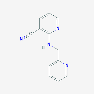 molecular formula C12H10N4 B6513670 2-((Pyridin-2-ylmethyl)amino)nicotinonitrile CAS No. 140693-09-0