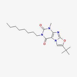 7-tert-butyl-1-methyl-3-octyl-1H,2H,3H,4H-[1,3]oxazolo[3,2-g]purine-2,4-dione