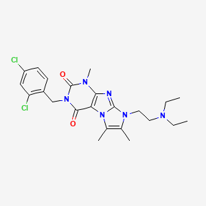 3-[(2,4-dichlorophenyl)methyl]-8-[2-(diethylamino)ethyl]-1,6,7-trimethyl-1H,2H,3H,4H,8H-imidazo[1,2-g]purine-2,4-dione