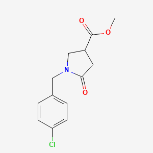 molecular formula C13H14ClNO3 B6513736 methyl 1-[(4-chlorophenyl)methyl]-5-oxopyrrolidine-3-carboxylate CAS No. 133748-56-8