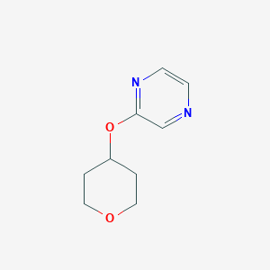 molecular formula C9H12N2O2 B6513754 2-(oxan-4-yloxy)pyrazine CAS No. 2189434-13-5