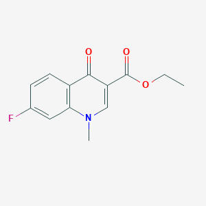 molecular formula C13H12FNO3 B6513759 ethyl 7-fluoro-1-methyl-4-oxo-1,4-dihydroquinoline-3-carboxylate CAS No. 103914-72-3