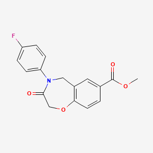 methyl 4-(4-fluorophenyl)-3-oxo-2,3,4,5-tetrahydro-1,4-benzoxazepine-7-carboxylate