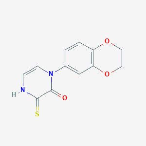1-(2,3-dihydro-1,4-benzodioxin-6-yl)-3-sulfanylidene-1,2,3,4-tetrahydropyrazin-2-one