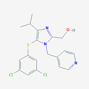 {5-[(3,5-Dichlorophenyl)sulfanyl]-4-isopropyl-1-((pyridin-4-YL)methyl)imidazol-2-YL}methanol