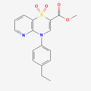 methyl 4-(4-ethylphenyl)-1,1-dioxo-4H-1lambda6-pyrido[3,2-b][1,4]thiazine-2-carboxylate