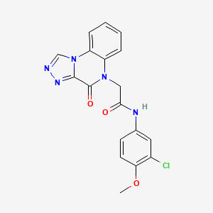 B6515323 N-(3-chloro-4-methoxyphenyl)-2-{4-oxo-4H,5H-[1,2,4]triazolo[4,3-a]quinoxalin-5-yl}acetamide CAS No. 932975-07-0