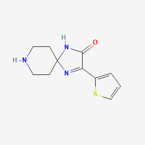3-(thiophen-2-yl)-1,4,8-triazaspiro[4.5]dec-3-en-2-one