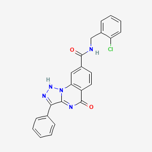 N-[(2-chlorophenyl)methyl]-5-oxo-3-phenyl-4H,5H-[1,2,3]triazolo[1,5-a]quinazoline-8-carboxamide
