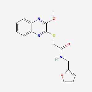 N-[(furan-2-yl)methyl]-2-[(3-methoxyquinoxalin-2-yl)sulfanyl]acetamide