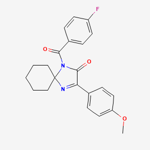 1-(4-fluorobenzoyl)-3-(4-methoxyphenyl)-1,4-diazaspiro[4.5]dec-3-en-2-one