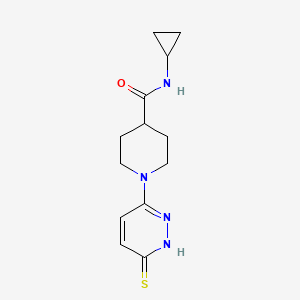 molecular formula C13H18N4OS B6515890 N-cyclopropyl-1-(6-thioxo-1,6-dihydropyridazin-3-yl)piperidine-4-carboxamide CAS No. 950272-72-7