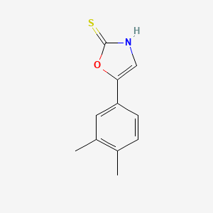molecular formula C11H11NOS B6515894 5-(3,4-dimethylphenyl)oxazole-2(3H)-thione CAS No. 950272-74-9