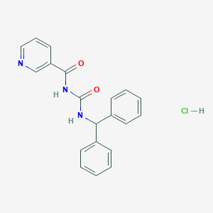 3-Pyridinecarboxamide, N-(((diphenylmethyl)amino)carbonyl)-, monohydrochloride