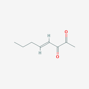 molecular formula C8H12O2 B065165 (E)-oct-4-ene-2,3-dione CAS No. 190512-44-8