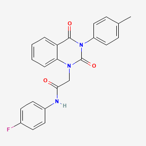 molecular formula C23H18FN3O3 B6517332 N-(4-fluorophenyl)-2-[3-(4-methylphenyl)-2,4-dioxo-1,2,3,4-tetrahydroquinazolin-1-yl]acetamide CAS No. 899782-58-2