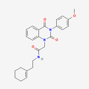 molecular formula C25H27N3O4 B6517368 N-[2-(cyclohex-1-en-1-yl)ethyl]-2-[3-(4-methoxyphenyl)-2,4-dioxo-1,2,3,4-tetrahydroquinazolin-1-yl]acetamide CAS No. 899923-35-4