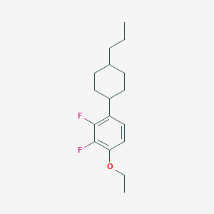 molecular formula C17H24F2O B065174 trans-1-Ethoxy-2,3-difluoro-4-(4-propyl-cyclohexyl)-benzene CAS No. 174350-05-1