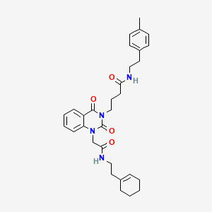 molecular formula C31H38N4O4 B6517442 4-[1-({[2-(cyclohex-1-en-1-yl)ethyl]carbamoyl}methyl)-2,4-dioxo-1,2,3,4-tetrahydroquinazolin-3-yl]-N-[2-(4-methylphenyl)ethyl]butanamide CAS No. 899901-89-4