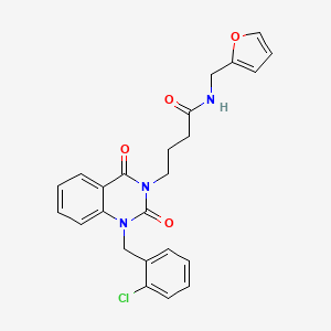 4-{1-[(2-chlorophenyl)methyl]-2,4-dioxo-1,2,3,4-tetrahydroquinazolin-3-yl}-N-[(furan-2-yl)methyl]butanamide
