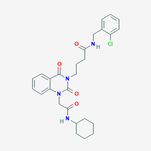 N-[(2-chlorophenyl)methyl]-4-{1-[(cyclohexylcarbamoyl)methyl]-2,4-dioxo-1,2,3,4-tetrahydroquinazolin-3-yl}butanamide