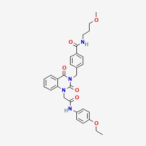 4-[(1-{[(4-ethoxyphenyl)carbamoyl]methyl}-2,4-dioxo-1,2,3,4-tetrahydroquinazolin-3-yl)methyl]-N-(3-methoxypropyl)benzamide