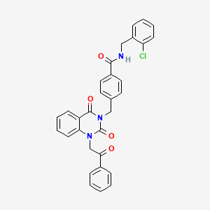 N-[(2-chlorophenyl)methyl]-4-{[2,4-dioxo-1-(2-oxo-2-phenylethyl)-1,2,3,4-tetrahydroquinazolin-3-yl]methyl}benzamide