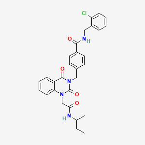 4-[(1-{[(butan-2-yl)carbamoyl]methyl}-2,4-dioxo-1,2,3,4-tetrahydroquinazolin-3-yl)methyl]-N-[(2-chlorophenyl)methyl]benzamide