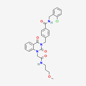 N-[(2-chlorophenyl)methyl]-4-[(1-{[(3-methoxypropyl)carbamoyl]methyl}-2,4-dioxo-1,2,3,4-tetrahydroquinazolin-3-yl)methyl]benzamide