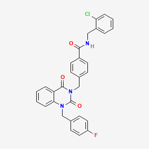 N-[(2-chlorophenyl)methyl]-4-({1-[(4-fluorophenyl)methyl]-2,4-dioxo-1,2,3,4-tetrahydroquinazolin-3-yl}methyl)benzamide