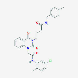 4-(1-{[(5-chloro-2-methylphenyl)carbamoyl]methyl}-2,4-dioxo-1,2,3,4-tetrahydroquinazolin-3-yl)-N-[(4-methylphenyl)methyl]butanamide