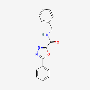 molecular formula C16H13N3O2 B6517733 N-benzyl-5-phenyl-1,3,4-oxadiazole-2-carboxamide CAS No. 931732-85-3