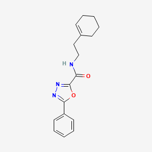 molecular formula C17H19N3O2 B6517747 N-[2-(cyclohex-1-en-1-yl)ethyl]-5-phenyl-1,3,4-oxadiazole-2-carboxamide CAS No. 900339-08-4