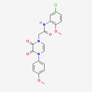 molecular formula C20H18ClN3O5 B6518480 N-(5-CHLORO-2-METHOXYPHENYL)-2-[4-(4-METHOXYPHENYL)-2,3-DIOXO-3,4-DIHYDRO-1(2H)-PYRAZINYL]ACETAMIDE CAS No. 950334-98-2