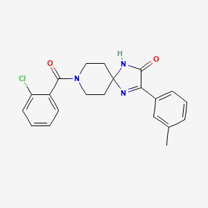 B6518762 8-(2-chlorobenzoyl)-3-(3-methylphenyl)-1,4,8-triazaspiro[4.5]dec-3-en-2-one CAS No. 932984-55-9