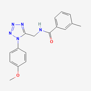 molecular formula C17H17N5O2 B6519063 N-{[1-(4-methoxyphenyl)-1H-1,2,3,4-tetrazol-5-yl]methyl}-3-methylbenzamide CAS No. 933222-43-6