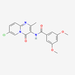 molecular formula C18H16ClN3O4 B6519369 N-(7-chloro-2-methyl-4-oxo-4H-pyrido[1,2-a]pyrimidin-3-yl)-3,5-dimethoxybenzamide CAS No. 920487-83-8