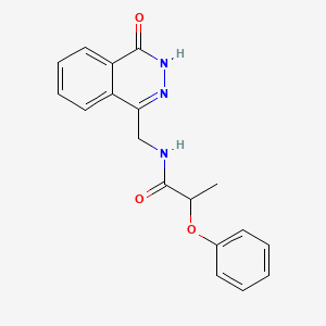 molecular formula C18H17N3O3 B6519728 N-[(4-oxo-3,4-dihydrophthalazin-1-yl)methyl]-2-phenoxypropanamide CAS No. 896353-93-8