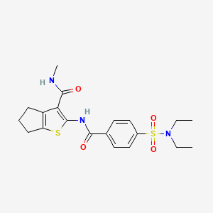 molecular formula C20H25N3O4S2 B6519732 2-[4-(diethylsulfamoyl)benzamido]-N-methyl-4H,5H,6H-cyclopenta[b]thiophene-3-carboxamide CAS No. 893092-72-3