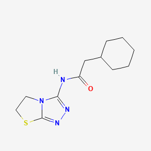 B6519849 2-cyclohexyl-N-{5H,6H-[1,2,4]triazolo[3,4-b][1,3]thiazol-3-yl}acetamide CAS No. 932998-27-1